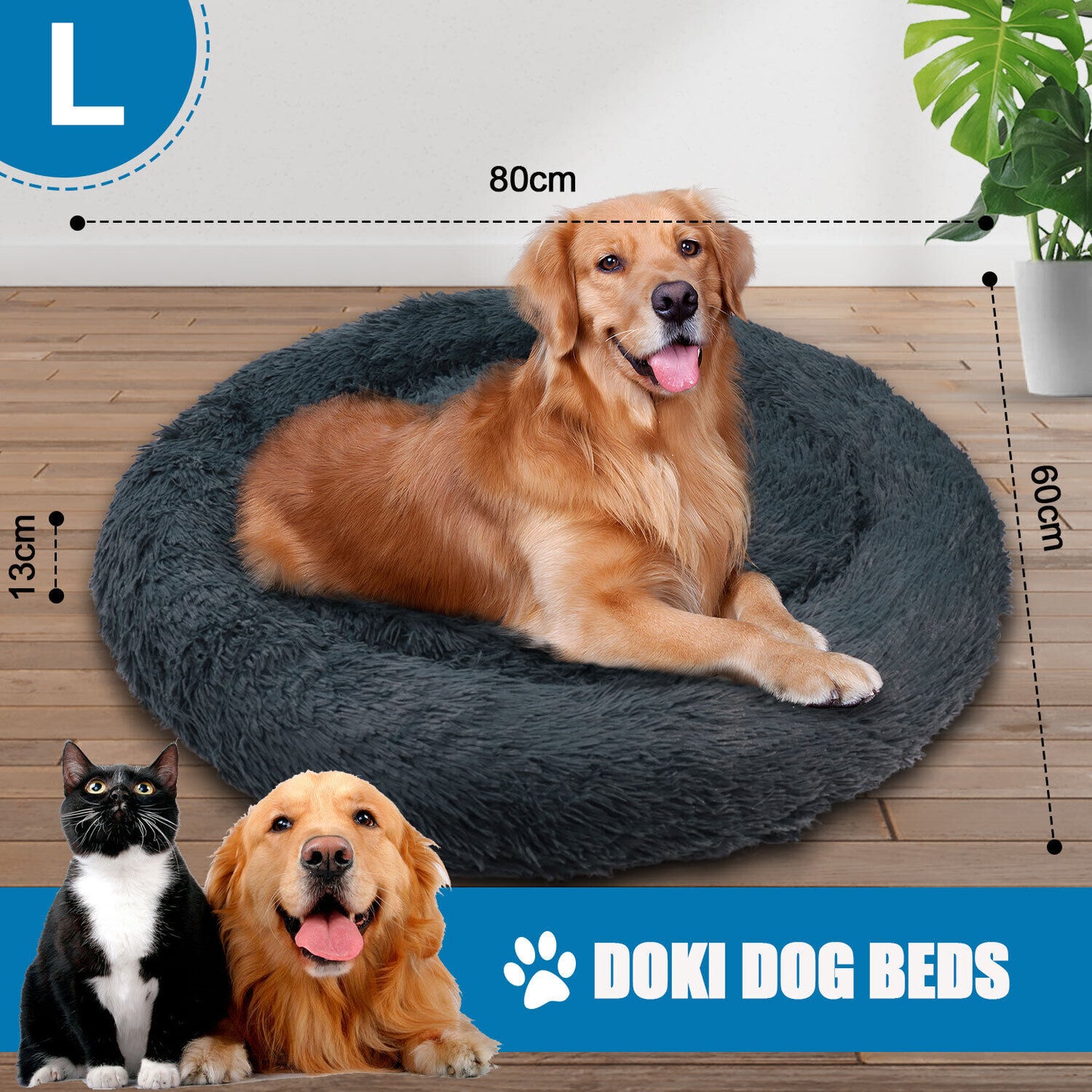 Pet Cat Dog Bed Cat Beds Soft Washable Puppy Cushion Warm Pet Basket S M L