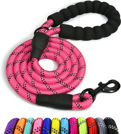 5FT Leash Braided Rope Pet Dog Leads Strong Reflective Soft for M/Large Dog Walk