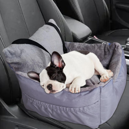 Washable Dog Car Seat Bed Pet Booster Seat Pet Travel Carrier with Safety Leash