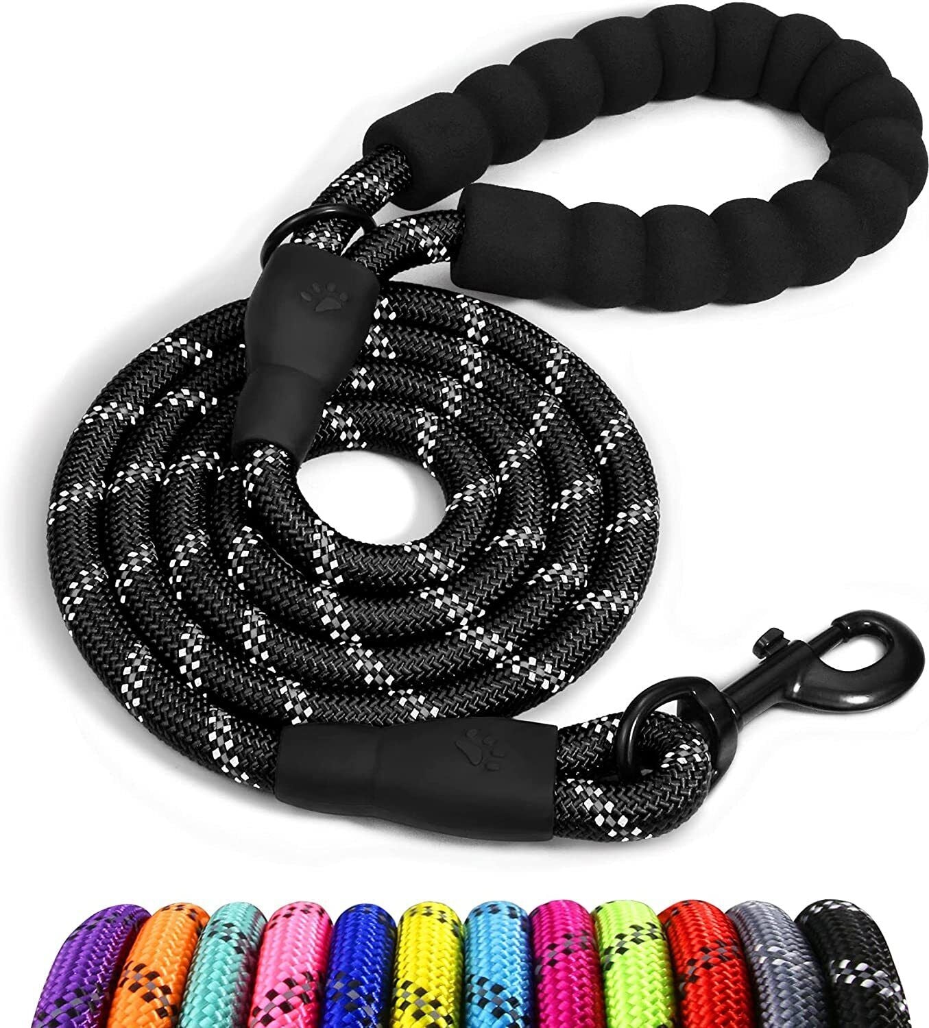 5FT Leash Braided Rope Pet Dog Leads Strong Reflective Soft for M/Large Dog Walk