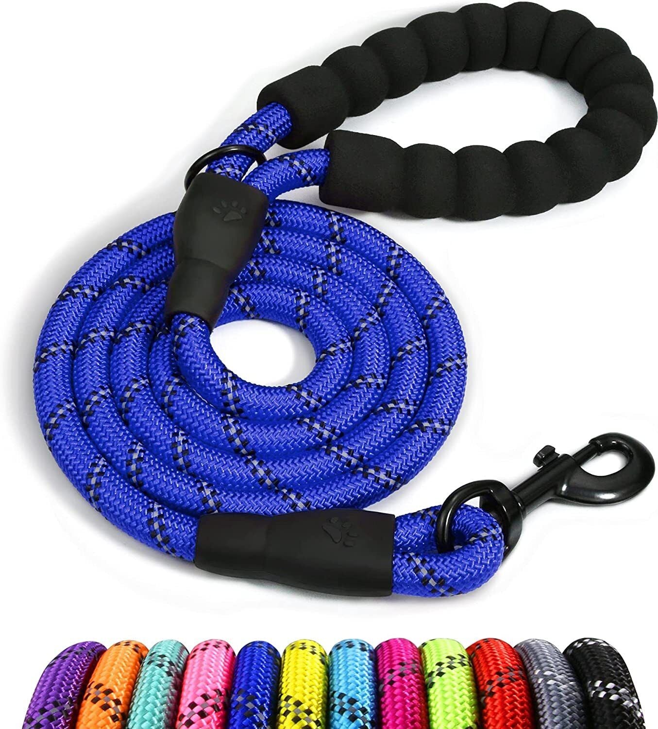 5FT Leash Braided Rope Pet Dog Leads Strong Reflective Soft for M/Large Dog Walk