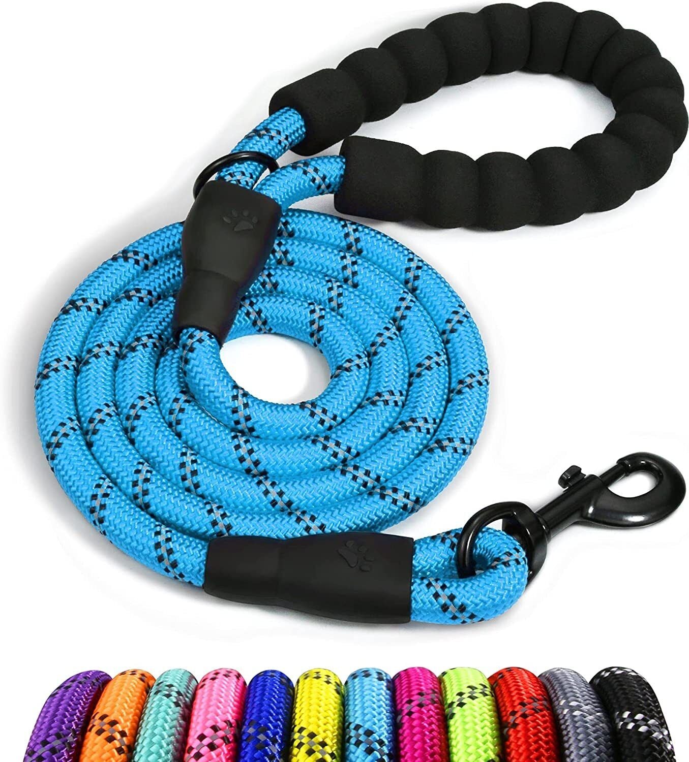 5FT Leash Braided Rope Pet Dog Leads Strong Reflective Soft for M/Large Dog Walk