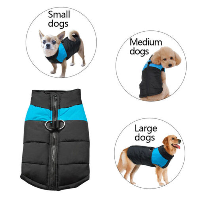 Warm Pet Dog Coats Jacket Outdoor Clothes Waterproof Winter Vest Puppy Coat UK