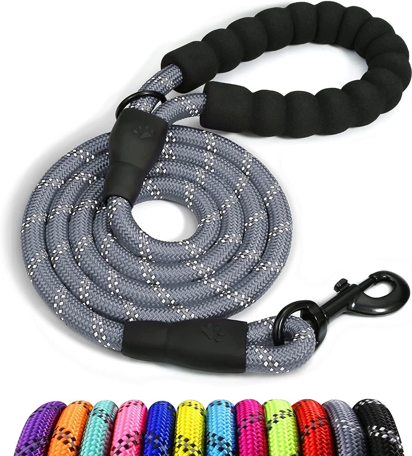 5FT Leash Braided Rope Pet Dog Leads Strong Reflective Soft for M/Large Dog Walk