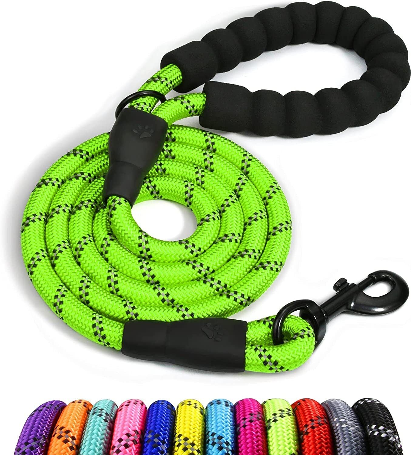 5FT Leash Braided Rope Pet Dog Leads Strong Reflective Soft for M/Large Dog Walk